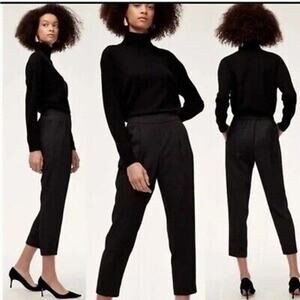 Aritzia Babaton Black Fine Japanese Fabric Cohen Pull On Pants